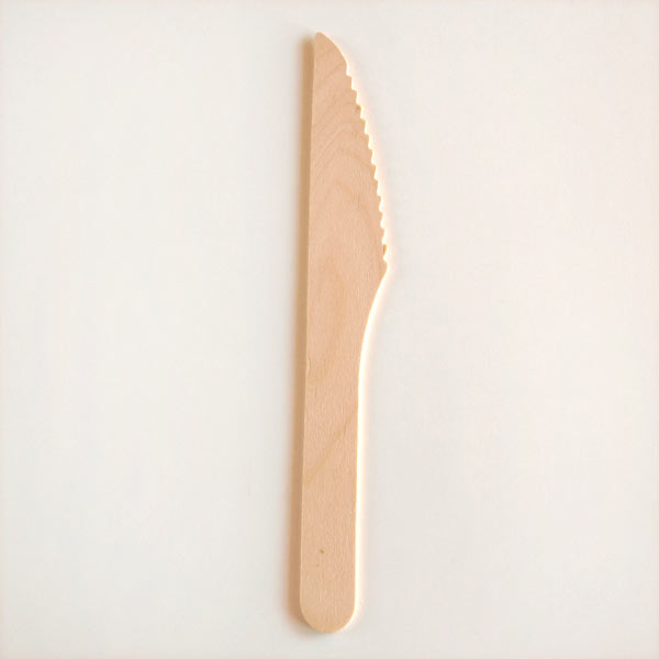 Cuchillo de madera desechable