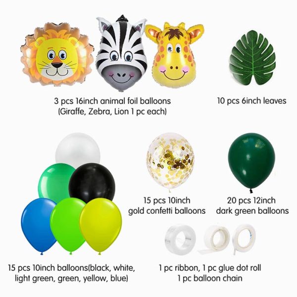 Globos para cumpleaños infantiles de animales safari