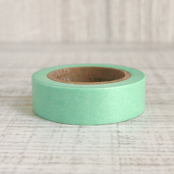 Washi tape celo color mint verde claro